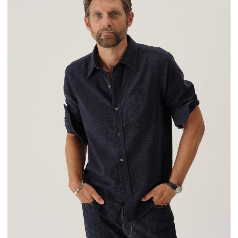 NWT Buck Mason Pacific Twill Flannel shirt